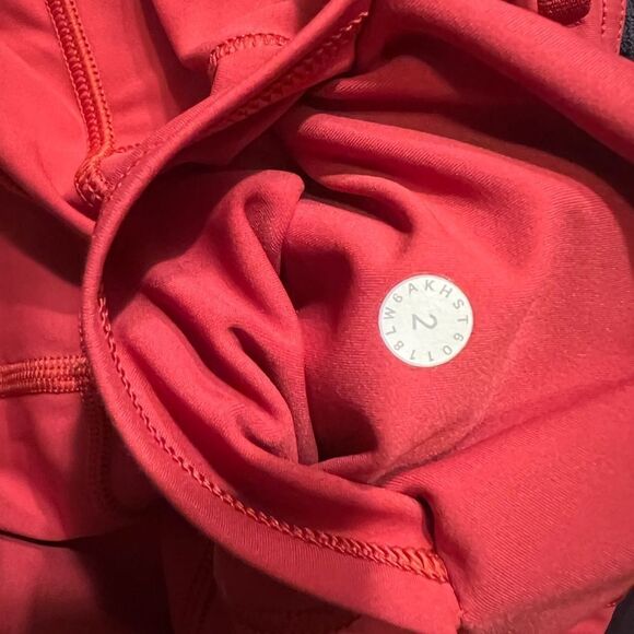 Lululemon Fast & free Crops  Sz 2 Orange - Picture 11 of 12